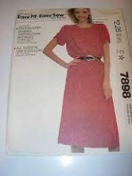 7898 MCCALLS EASY SEW SHORT SLEEVE DRESS PATTERN PETITE - LARGE 6-20 UNCUT